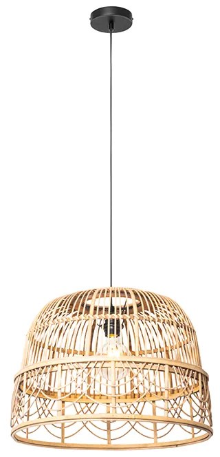 Lampada a sospensione orientale in rattan 49 cm - Michelle