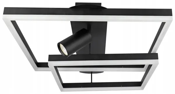 Plafoniera LED LED/38W/230V + 1xGU10/30W nera