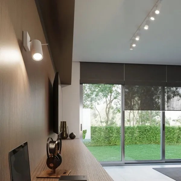 Sollux SL.1024 - Faretto da parete RING 1xGU10/10W/230V bianco