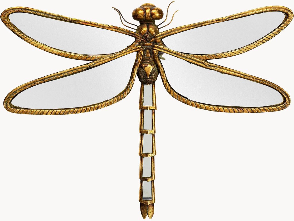 Decorazione da parete a specchio Dragonfly, larg. 46 cm