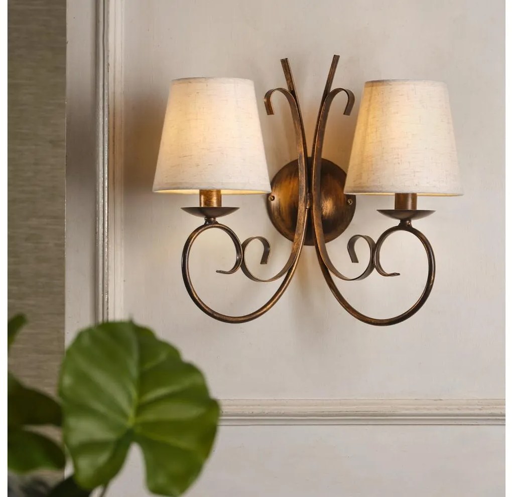 ONLI - Applique POMPEI 2xE14/6W/230V bronzo