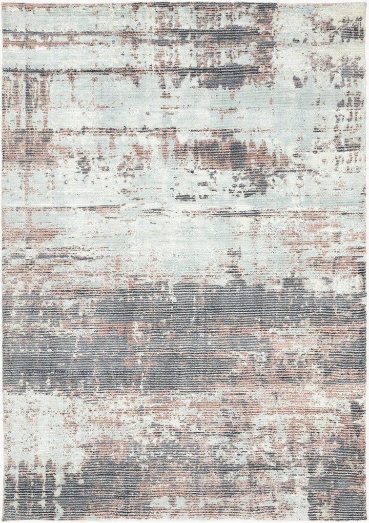 Tappeto a pelo corto in lana e viscosa fatto a mano Embla