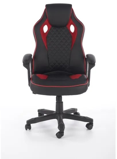 Sedia da ufficio HELO nera/rossa