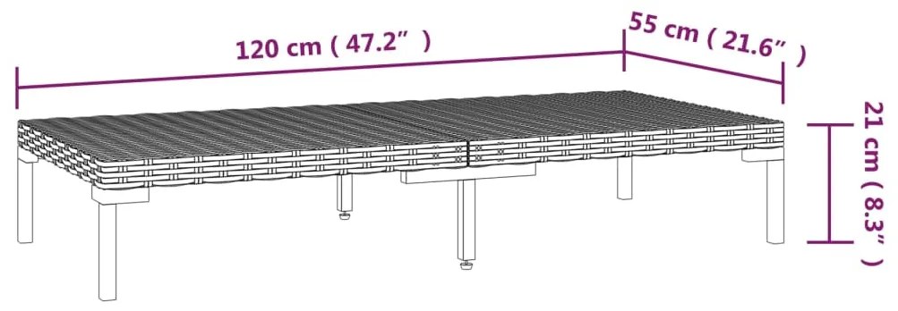 Divani da Giardino 6 pz con Cuscini in Polyrattan Grigio Scuro