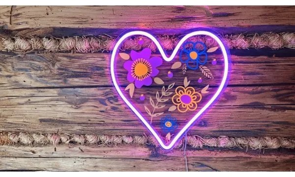 2Kids Toys - LED Decorazione murale al neon LED/5W/USB cuore