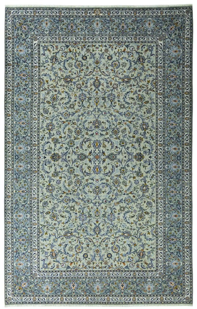 Kashan Tappeto persiano 250x390 Verde (Iran) Annodato A Mano