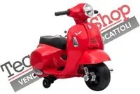 Moto Scooter Elettrico per Bambini Piaggio Vespa Mini GTS Super 6V colore Rosso