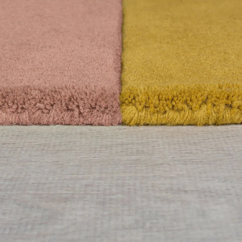 Tappeto blu in lana tessuto a mano 150x240 cm Lozenge Bright Multi – Flair Rugs