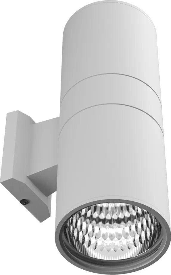 Applique Cilindrica Bidirezionale XL IP54 Con 2 basi E27 - Bianca
