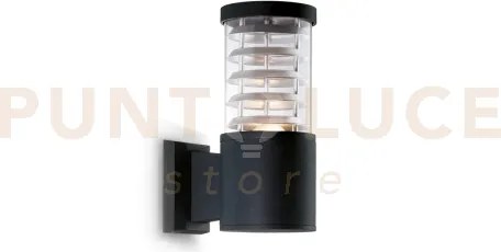 Tronco applique da esterno ip44 1 luce attacco e27 nero