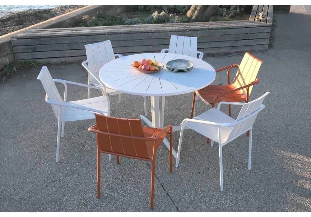Set di 4 sedie da giardino in metallo arancione Fleole - Ezeis
