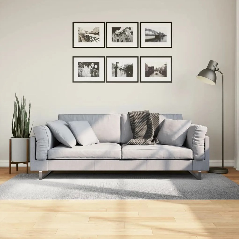 Tappeto Iza A Pelo Corto Aspetto Scandinavo Grigio 100x200 Cm /