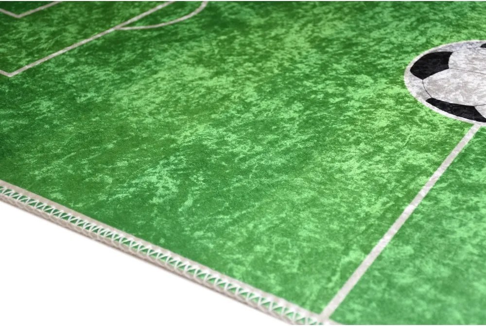 Tappeto da gioco per bambini verde lavabile 100x160 cm Soccer Time – Vitaus