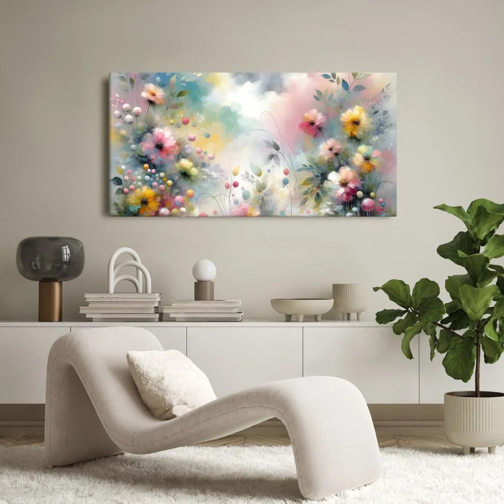 Quadro su tela – Fiori pastello romantici