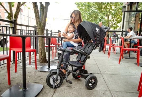 QPlay - Triciclo per bambini 3in1 RITO AIR nero