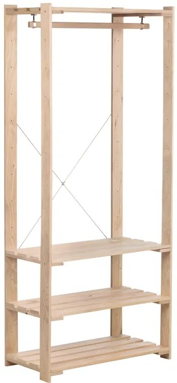 Scaffale in kit 3 ripiani NOVA L 76.5 x P 38.5 x H 174.5 cm beige, portata per ripiano 75 kg