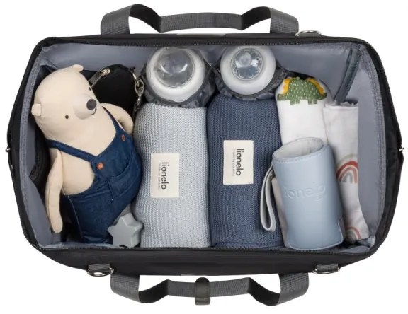 Lionelo - Borsa fasciatoio per passeggino IDA Nero Onice