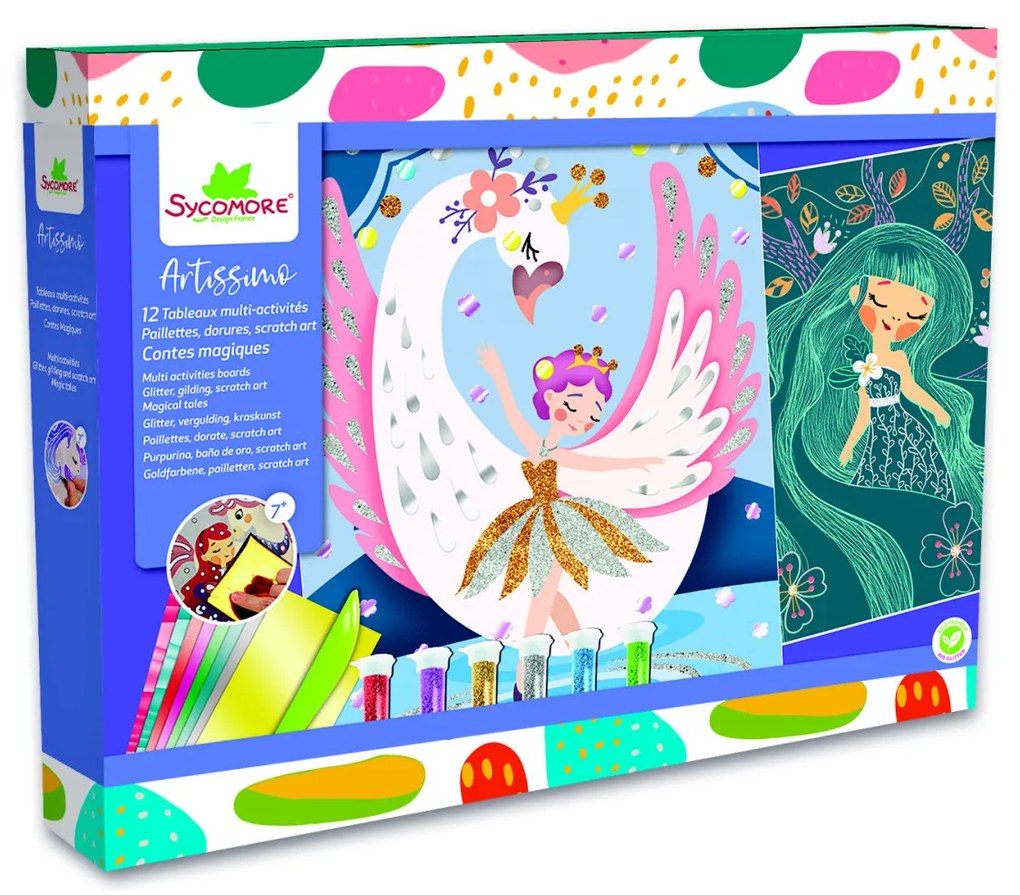 Artissimo - Set creativo XXL - graffi, lamine metalliche, glitter - storie magiche