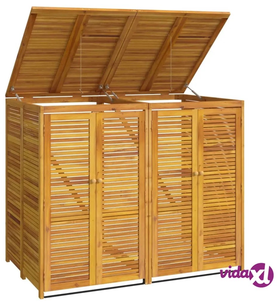 vidaXL Copribidone Doppio 140x89x117 cm in Legno Massello di Acacia
