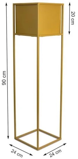 Portafiori 90x24 cm oro