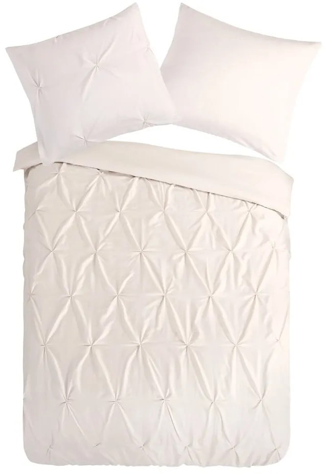 Set lenzuola letto una piazza e mezza in microfibra crema 140x220 cm Pure Elegance - Good Morning