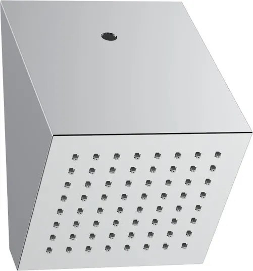 Soffione doccia Delfi Quadrato in inox cromato anticalcare 1 getto