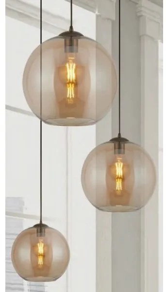 Searchlight 1632AM - Lampadario a sospensione con filo BALL 1xE27/60W/230V marrone