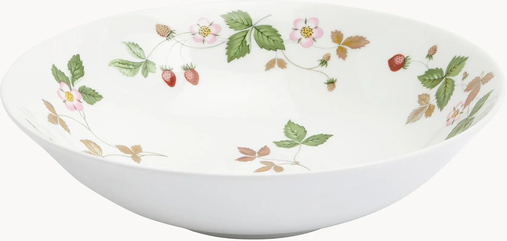 Piatto fondo in Fine Bone China Wild Strawberry