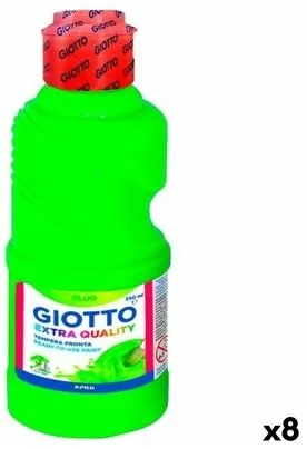 Pittura a tempera Giotto Fluo Verde 250 ml (8 Unità)