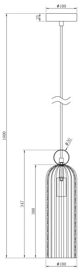 Maytoni MOD302PL-01GR - Lampadario a sospensione con filo ANTIC 1xE14/40W/230V oro/grigio