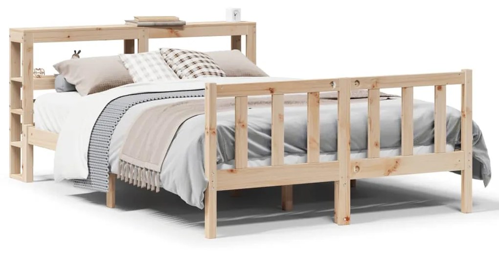 Letto Senza Materasso 160x200 Cm İn Legno Massello Di Pino /