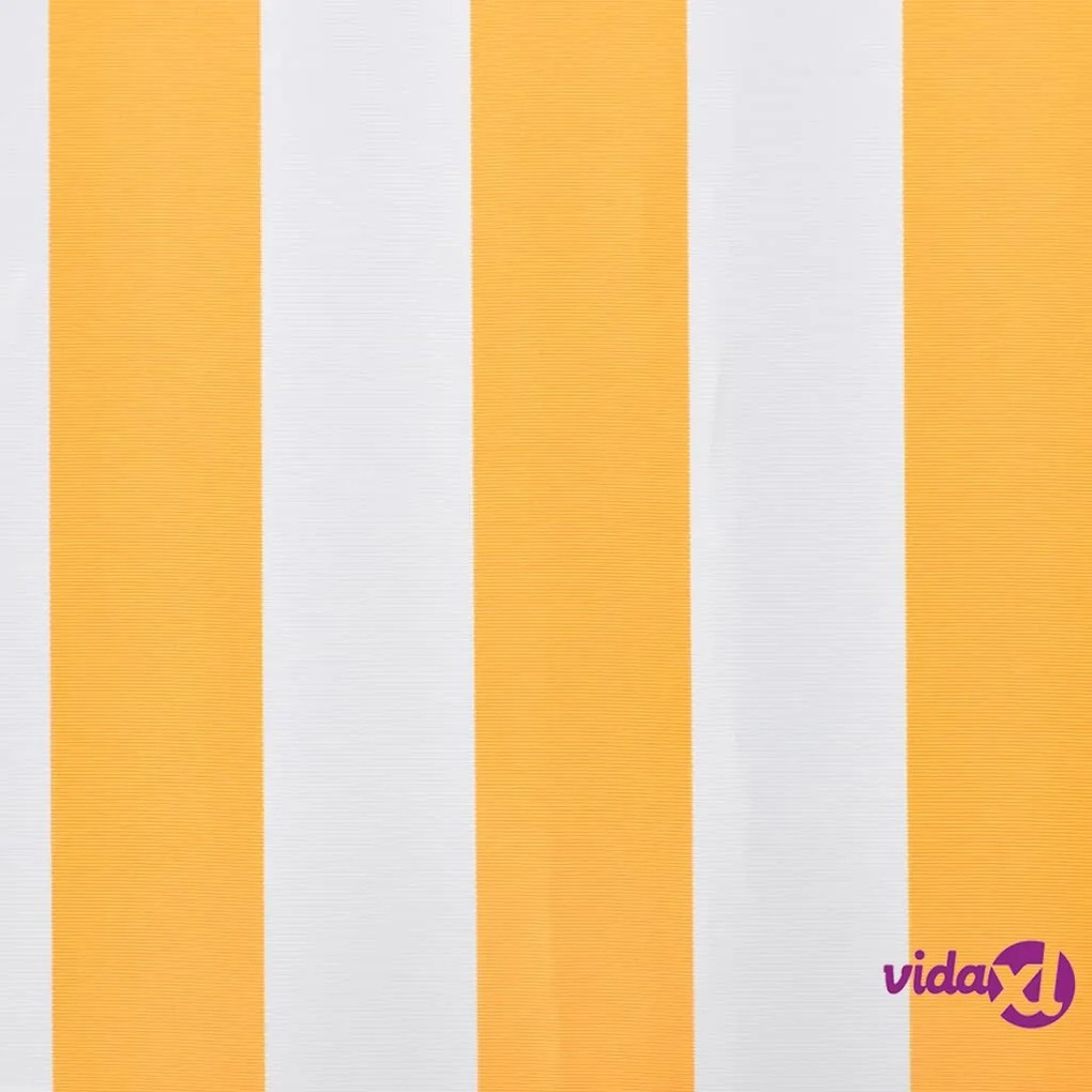 vidaXL Tendone Parasole in Tela Giallo Girasole e Bianco 3x2,5 m