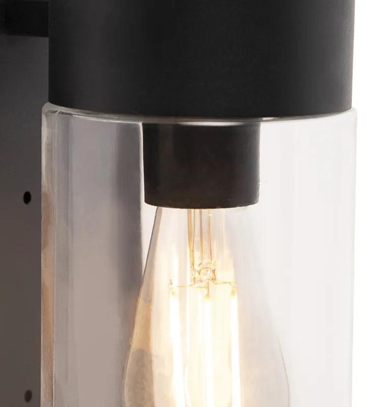 Lampada da parete per esterni moderna in acciaio inossidabile nero IP44 - Jarra