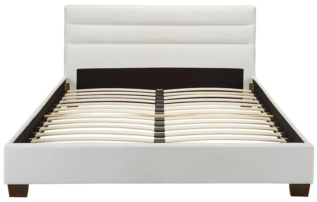 Letto matrimoniale 160 x 200 cm in Similpelle Bianco - FAUSTIN