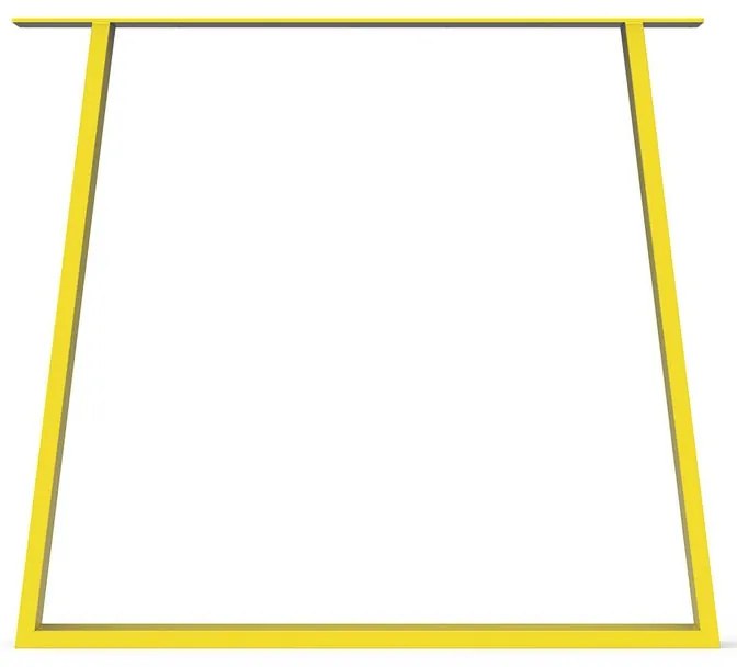Gamba per mobili STEELMI Trap in acciaio giallo lucido L 80 x P 8 x H 71 cm