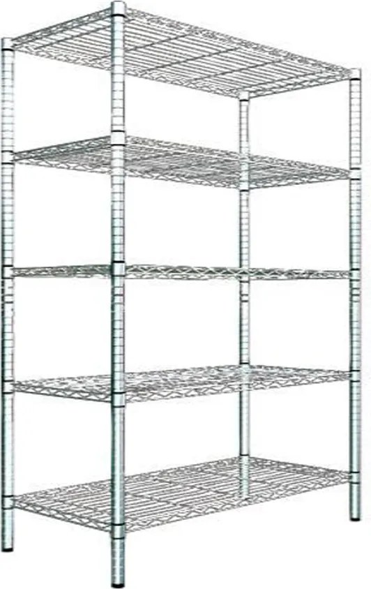 Scaffale in Acciaio Cromato 5 Ripiani 90x35x180 cm Fadi...