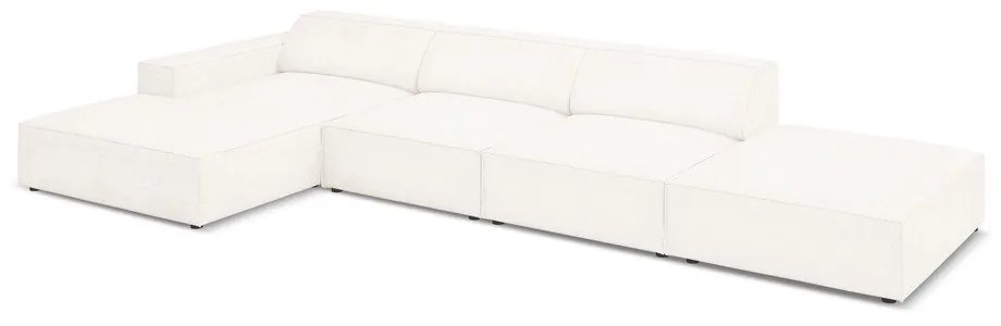 Divano angolare beige in tessuto bouclé (angolo sinistro) Jodie - Micadoni Home