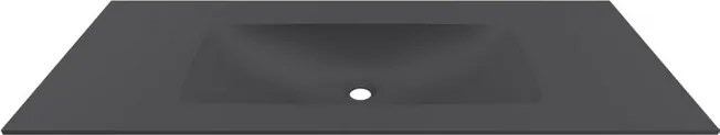 Lavabo da incasso per mobili 120.5 cm in keratek nero opaco | KK1205NEL - KAMALU
