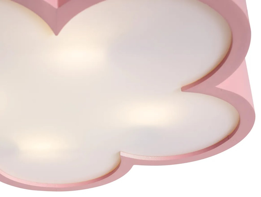 Plafoniera per bambini rosa e bianca - Lucille