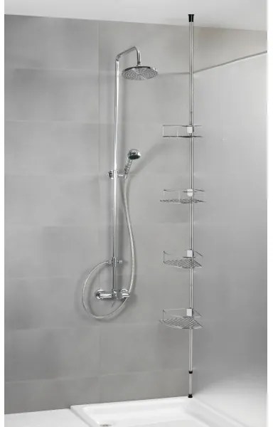 WENKO 21803100-Mensola angolare DOLCEDO 31x275 cm acciaio inox/cromo lucido
