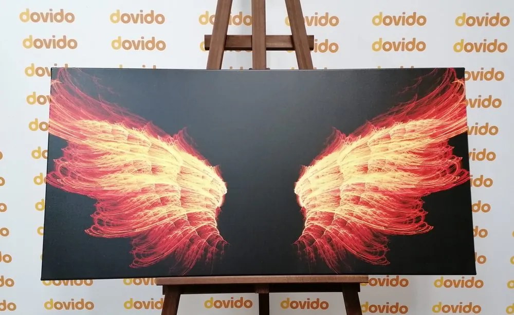 Stampa su tela – Ali d'angelo infuocate