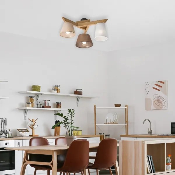Plafoniera ANTONIO 3xE14/40W/230V rovere