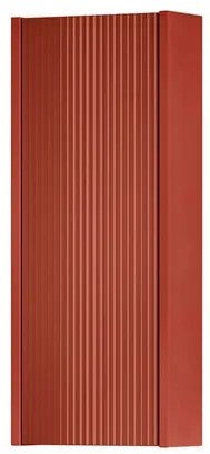 Pensile bagno Niwa laccato opaco paprika con vetro paprika, 1 anta apertura da sinistra P 17 x L 30 x H 78.5 cm