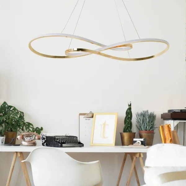 Lampadario LED a sospensione con filo ZUMBA LED/50W/230V oro