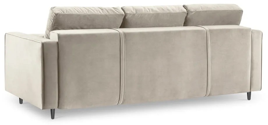 Divano letto in velluto beige Santo - Milo Casa