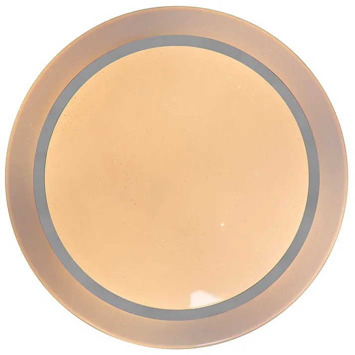 Plafoniera intelligente bianca 48 cm con LED e dimmer RGB - Jochem