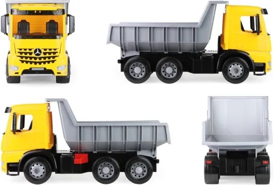 Camion ribaltabile Mercedes GIGA TRUCKS 65 cm, giallo/grigio