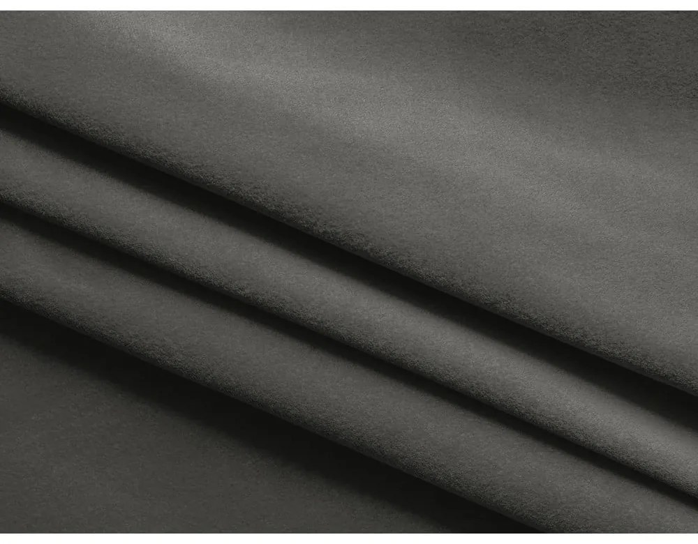 Divano grigio scuro allungabile/con contenitore con rivestimento in velluto 238 cm Kapua – Makamii