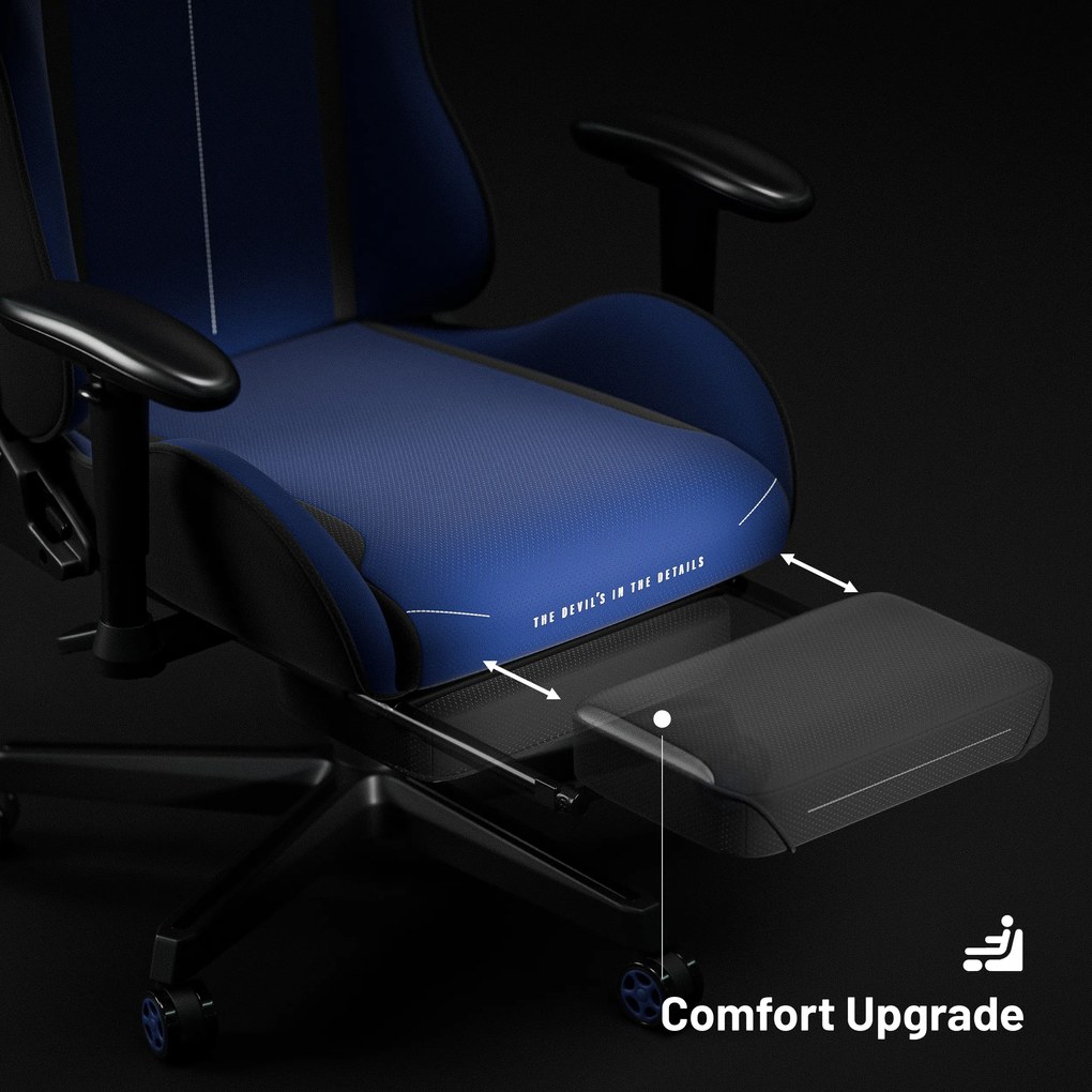 Poltrona da gaming in tessuto blu navy Diablo X-Starter