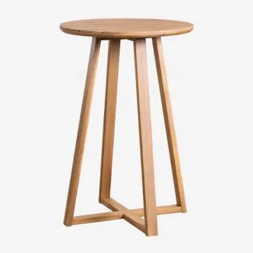 Tavolo alto da giardino rotondo in legno di acacia (Ø70 cm) - Sklum